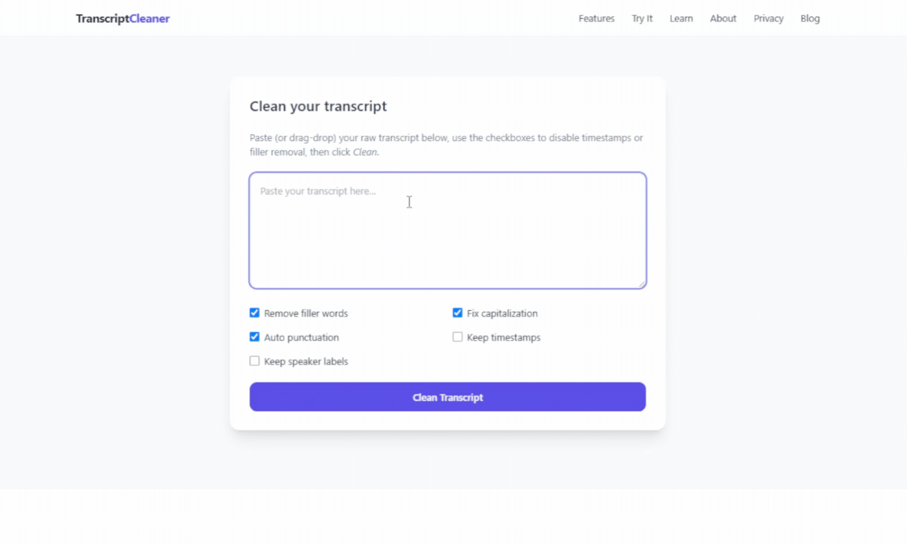Upload screen